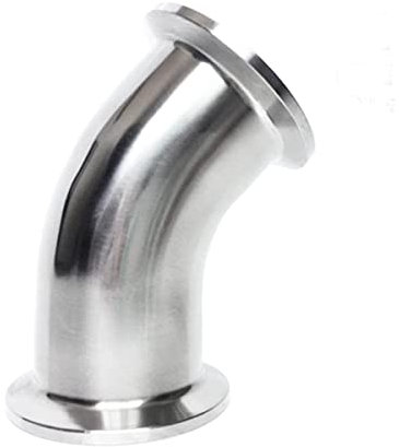 TYUTEQN 1,5 2 2,5 3 3,5 4 Tri Clamp 45 Grad Winkelstück SUS304 316L Edelstahl Sanitär Fitting Connector Homebrew Beer-SUS 304 Edelstahl, 32mm AD K50.5mm