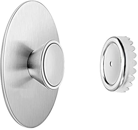 STOBAZA Magnetischer Seifenhalter Praktische Seifenablage aus Edelstahl Schwere Belastung Nagelfreie Montage in Silber für Badezimmer und Küche