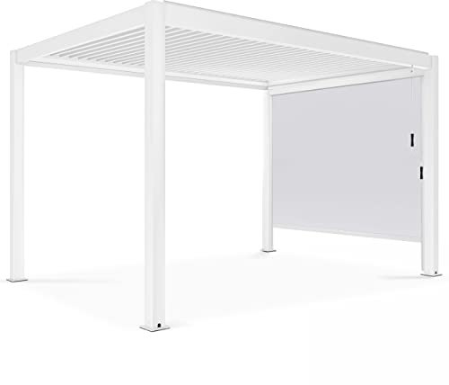 Oviala - Pergola bioclimática (3 x 4 m, 2,66 x 2,34 m), color blanco