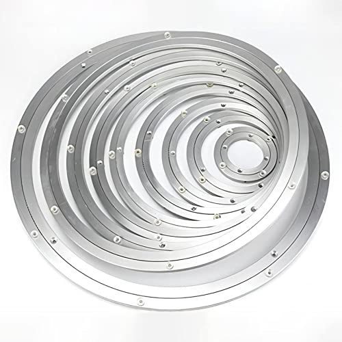 ESOYAWE Lazy Susan Rundes Drehteller Kugellager Ø12-100 cm 1 Stück, Stumm Aluminiumlegierung Drehscheibe Drehteller Drehkranz, Tischlager Für Esstisch TV Monitor, Fernsehtisch, Küchenregal