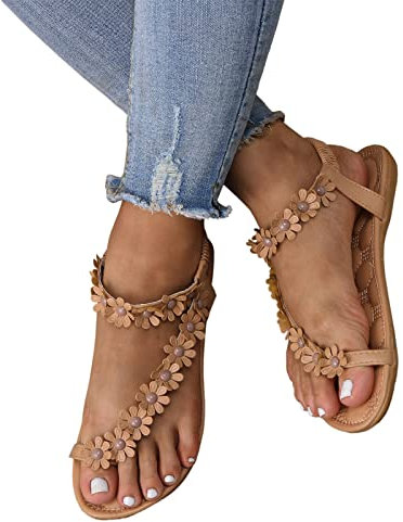 Orthopädische Sandalen Damen, Elegant Coole Mit Fussbett Sandaletten Sandalen Bequem Boho Glitzer Flip Flops Flache Schuhe Strass Slingback Flache Lässige Offene Zehentrenner Sommerschuhe
