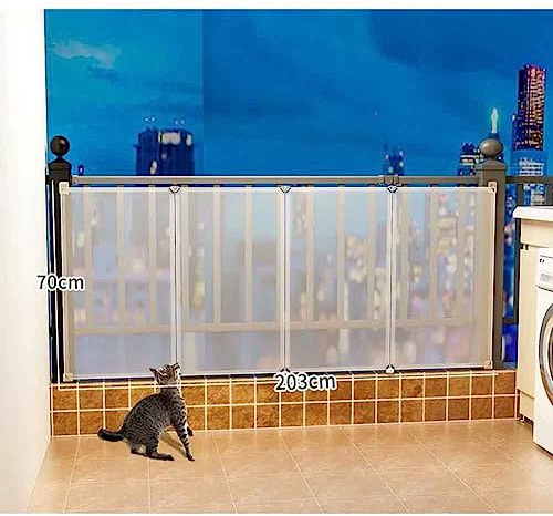 Puerta Transparente para Puertas Y Escaleras Puerta De Seguridad para Perros Barrera para Mascotas Barrera para Mascotas (Color : Claro, Tamaño : 203x70cm)