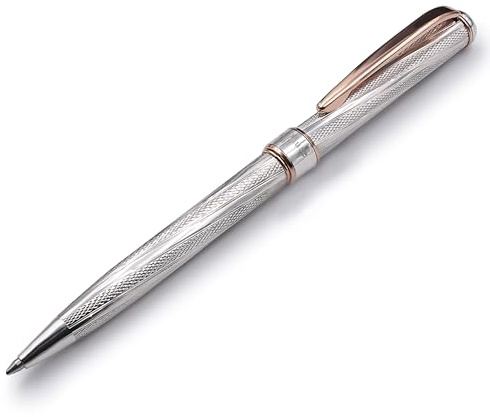 Grifos Bolígrafo Plata maciza 925 chapada en oro Detalles Artesanía italiana