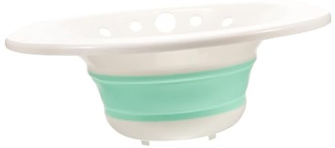 Veemoon Faltbares Bidet Waschbecken Weiß Grün Bpa Frei Praktisches Pflegebecken für Standard Toilettensitze Platzsparend für Schwangere und Senioren Badezimmer Bidet Zubehör