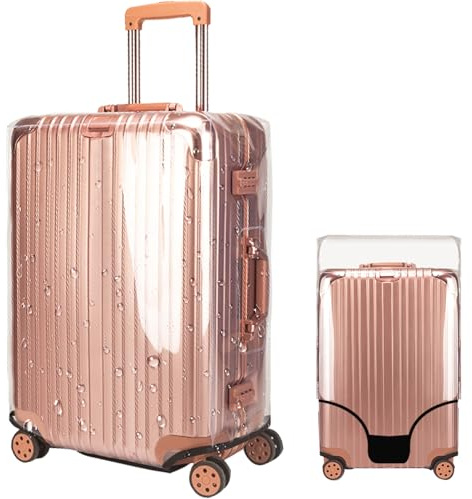 Veki Transparent Koffer Abdeckungen mit Reißverschluss, Gepäck Cover PVC wasserdichte Staubdicht Kofferabdeckung, Kratzschutz Koffer Schutzhülle Reisekoffer Hülle (Vollständig geschlossen, 28zoll) | Wasserdichte transparente Gepäckabdeckung, Schutztasche, für Kunststoff-Trolley-Koffer, schützt Koffer vor Kratzern