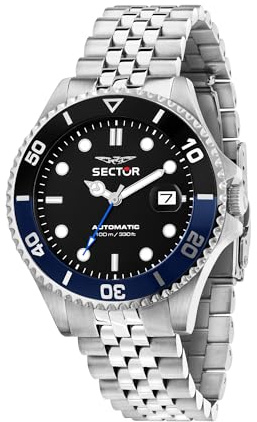 Sector No Limits Orologio Uomo, Automatico, Analogico, Cinturino in Acciaio, Collezione 230 - R3223161016