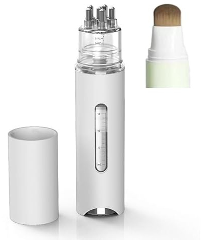 Hair Oil Applicator, Hair Gel Applicator Empty Bottle Can Be Used For Minoxidil, Dual Chamber Dual Head (WHITE)