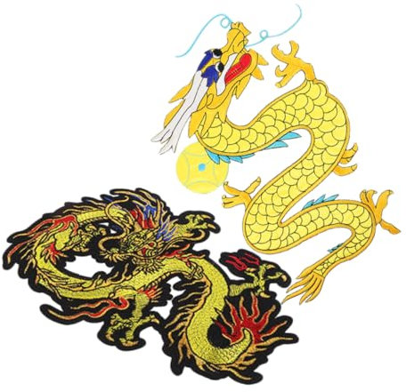 STOBOK 2stücke Drachen Applikationen Dekorative Flicken Zum Aufnähen Für Kleidung Taschen Hüte Und Kostüme Patches Für Kreative Diy Projekte