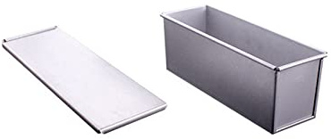 Poêle à pain rectangulaire avec couvercle - Moules à pain - Anti-adhésif - Avec couvercle - En alliage d'aluminium