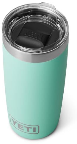 YETI Rambler Tumbler, Vaccum Insulated Stainless Steel Tumbler with Magslider Lid, Seafoam, 10 oz (295 ml)