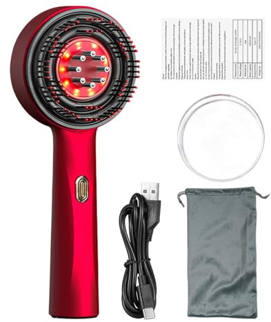 Peigne de massage électrique 2 en 1 - Applicateur d'huile capillaire - Appareil de massage électrique du cuir chevelu - Brosse de massage portable - Appareil de massage du cuir chevelu pour nettoyer