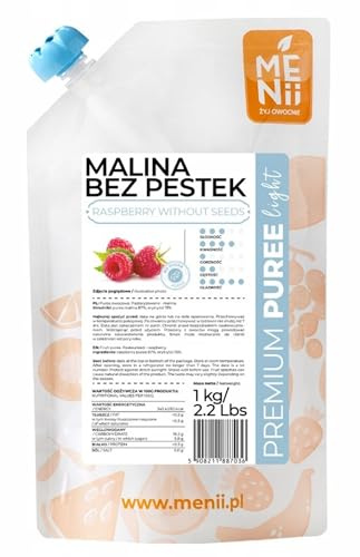 Puré de Frambuesa Premium, 1 kg, Sorbete, Postre, Frambuesa - Puré de Frutas, Pulpa