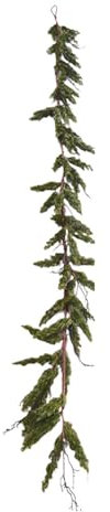 Realistic Cedar Pine Christmas Garland - Artificial Cypress Vine Wreath | Green Garland Decoration for Wall Room Table Indoor Outdoor Christmas Decoration for Christmas