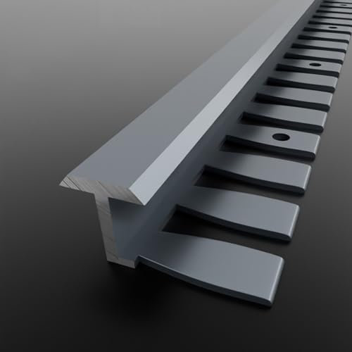 Raouoae Robustes Fugenprofil Fliesenleisten 90 cm X 3 Stück Eloxiertes Aluminium Kantenschutz Verschleißfestes Abschlussprofil Für Fliesenkanten Und Boden(Gray,H:1.8CM)