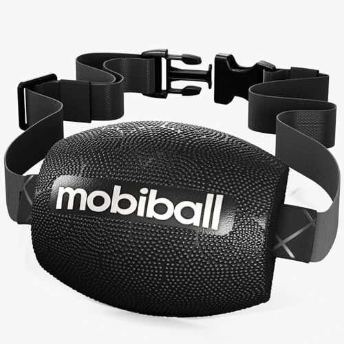 Mobiball - Dynamische Sitz-Ergonomie für Büroarbeit und mehr | Unterstützt Wirbelsäulen-Mobilität für eine gesunde Körperhaltung, Rücken- und Nackenunterstützung | 15 x 12cm | 120g (Schwarz)