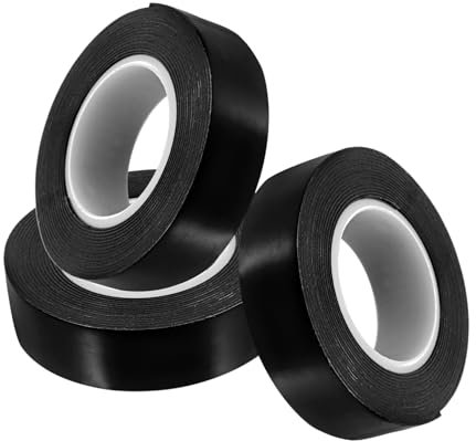HOMOCONO Cinta Aislante Negra Autofiltrante 3 Piezas, Cinta Aislante Para Exteriores e Industrial, Resistente Al Agua y Alta Temperatura, Adecuado Para Cables y Tuberías