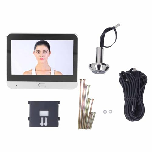 VIFERR Caméra judas de porte 1080P - Interphone vidéo intelligent sans fil - Sonnette - Écran couleur de 4,3 pouces avec appel vidéo bidirectionnel - Détection humaine PIR - Cloud/SD