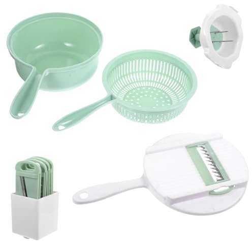 FUNNETOYU Rallador Multifuncional de Cocina Acero Inoxidable Cortador y Pelador de Verduras Portátil con Mango Ergonómico Herramienta Práctica para Ensaladas y Corte Rápido Color Aleatorio