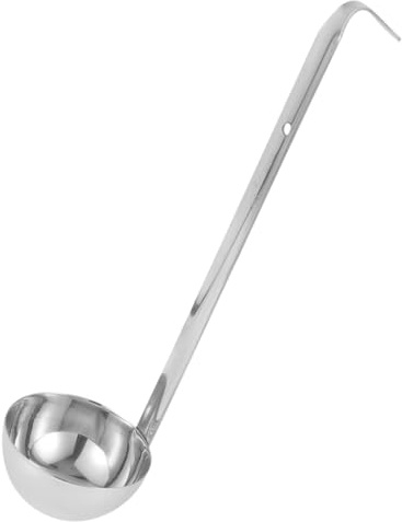 Zerodeko Cucharón Medidor de Acero Inoxidable Resistente y Grueso con Mango Cuchara Versátil para Sopa Repostería y Té con Medición Precisa Onzas para Cocina Profesional y