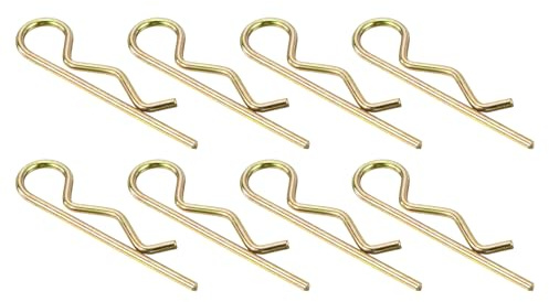 QUARKZMAN 8 Stück 4mm x 85mm R-Federstecker R-Clips Splint Farbig | Federbefestigung, Verzinkter Kohlenstoffstahl, Für Haushaltsgeräte Sportausrüstung Auto Mechanik Reparatur