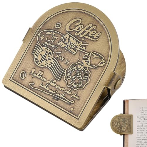 CRASPIRE Diario Postres Café Clips Metal Libros Cuaderno Viajero Vintage Carpeta Páginas Decorativa Latón Soporte Archivadores Marcapáginas Documento Planificador Libros Lectura Documentos Viajero TN