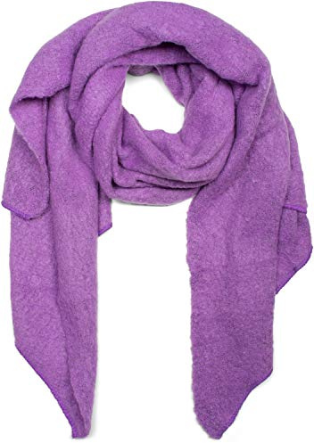 styleBREAKER Damen Webschal Asymmetrisch Viskose Unifarben | Halstuch für kalte Herbst- und Winter-Tage, 100 % Naturfaser, vielseitig als große wärmende Schulter-Stola drapierbar.