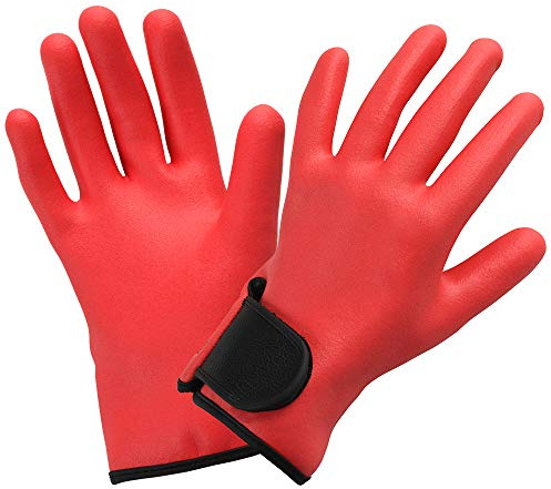 Rostaing F-IT07 - Guantes de jardinería para muñecas de gran longitud (nitrilo maxima), color rosa y gris