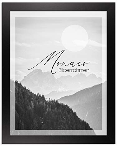 BIRAPA Monaco Bilderrahmen 60x90 cm Schwarz Matt - Bilderrahmen, Posterrahmen, Wechselrahmen, Bilderrahmen Modern