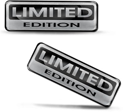 SkinoEu® 2 x Aufkleber 3D Gel Silikon Stickers Limited Edition Auto Moto Motorrad Fahrrad Skate Fenster Tür PC Tablet Laptop KS 87