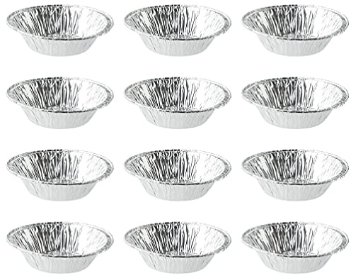 500Pcs Disposable Egg Tart Molds Round Tinfoil Baking Cups for Pies, Tarts, Quiches, and Party Snacks - 2.75 Inch Diameter, Easy Cleanup, Bulk Pack