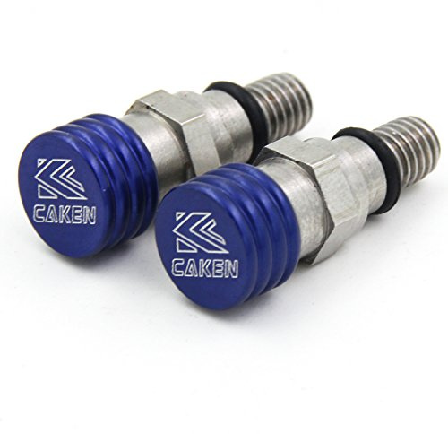 JFG RACING Motorrad CNC Gabel Luftentlüfter Druckentlastungsventil M5 0,8MM für WR250F WR450F YZ250F YZ450F Blau