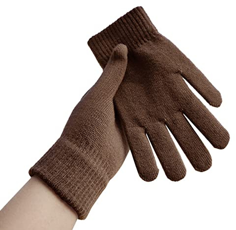 QTZTZ Unisex Winter Warme Handschuhe Damen Vollfinger Strickhandschuhe Herren Dicke Warme Winter Und Herbst Outdoor Handschuhe
