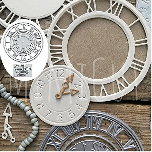 lilyshopingstore Kreisförmige Metall-Stanzformen, Motiv: Frohe Weihnachten, Blume, Uhr, Zahlen, Stanzschablonen, DIY, Scrapbooking, Fotoalbum, dekorative Prägung, Papier, Kartenherstellung