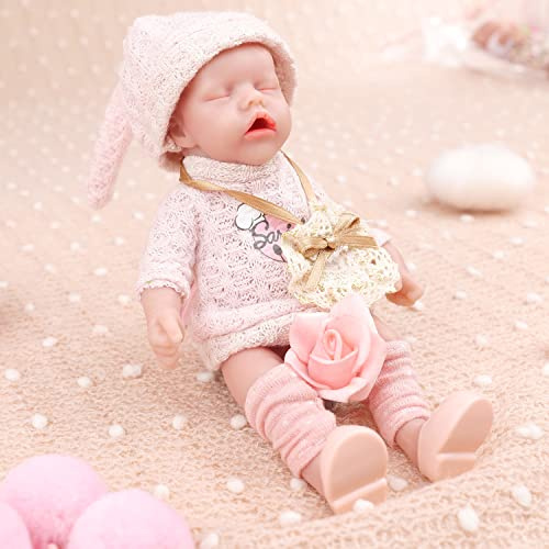 IVITA Mini Tout Le Corps en Silicone Poupée Reborn Bébé Nouveau-né Véritable Poupée Bébé Fait à la Main Douce Poupée Bébé Fille