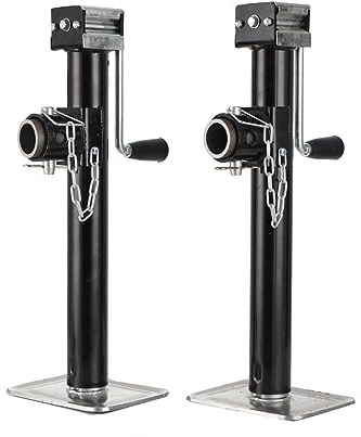 CDZHLTG 2 Soporte de Remolque, Juego de pies de Soporte de Remolque de 2 Piezas, Patas de Apoyo con Manivela 800 kg/Pieza, Soportes para Remolque 360-730mm Trailer Jack