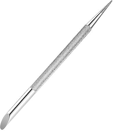 Spingi cuticole in acciaio inossidabile Penna punteggiatrice per unghie Strumento per la cura delle unghie Bastone per manicure a doppia estremità per rimuovere cuticole spingi cuticole in legno