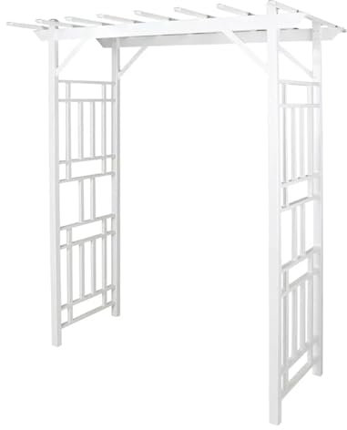 HKYBCF Arche de Jardin Tonnelle Wellington, Arche de Jardin en PVC de 72 x 85 Pouces, Cadre de décoration ou Treillis for Plantes grimpantes