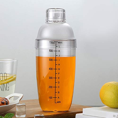 Coctelera de Plástico de 24 Oz con Medidas, Mezclador de Bebidas, Kit de Coctelera Martini, Coctelera Boston, Herramienta Profesional para Coctelera