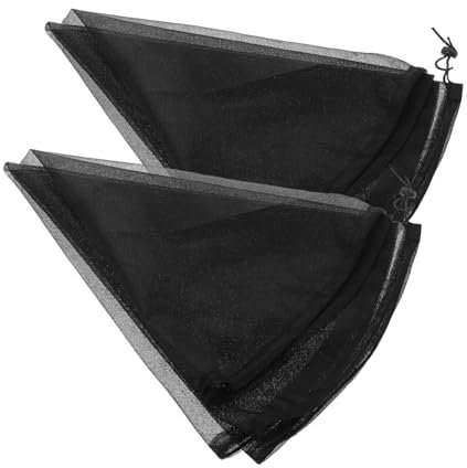OSOLADY 2pcs Rain Net Cover Drawstring 95cm Rainwater Mesh Cover Outdoor Water Collection Bucket Protector Netting Screen Anti-debris for Garden Rain Barrels