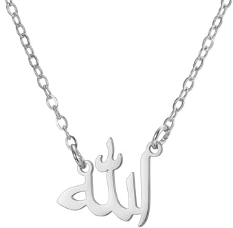 UNIFT Colliers islamiques musulmans Allah superposés pour femme en acier inoxydable Charm goutte d'eau en forme de cœur Allah Collier double couche Bijoux islamiques
