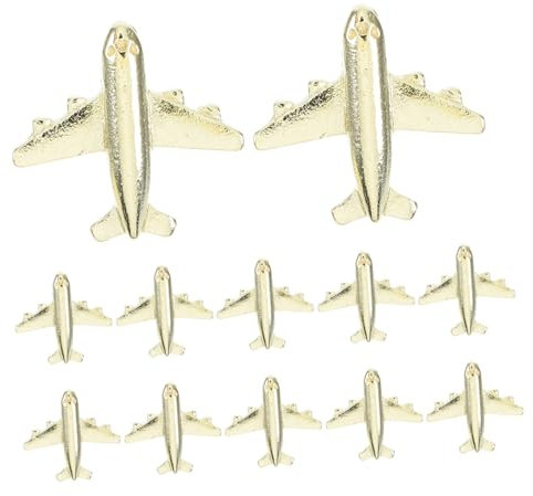 Tofficu 12stücke Teiliges Goldfarbene Flugzeug Reißzwecken Aus Metall Kreative Pinnnadeln Für Pinnwand Korktafel Foto Kartenbefestigung Im Büro Schule Und Zuhause