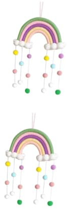 Abaodam 2 Stück Regenbogen-Anhänger kinderzimmer wanddeko wandpolsterung kinderzimmer ästhetische Raumdekoration Regenbogen-Schlafzimmeraccessoires Kinderzimmer Regenbogenverzierung Garn