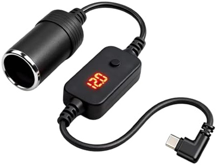 REITINGE Adaptateur de chargeur de voiture de type C avec protection contre les surtensions et les surintensités pour les tensions de sécurité des appareils Chargeurs réglables