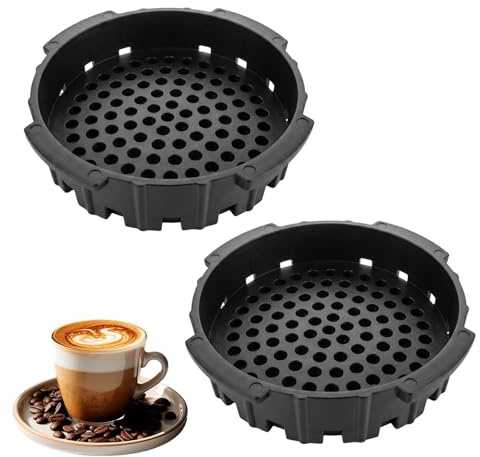 Merzio 2 PCS Coffee Filter Cap Replacement, Compatible with AeroPress Coffee and Espresso Maker, Reusable Flow Control Filter Accessories, Black