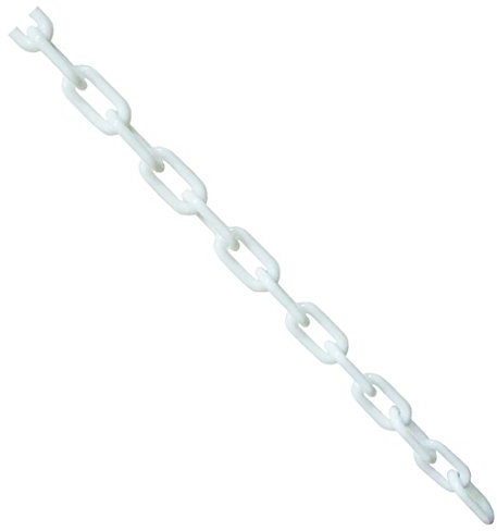 True Products 10m x 6mm Plastic Barrier Chain Link Safety Decorative Garden Fence - White