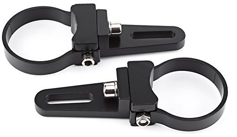 Abrazadera de soporte de tubo, tubo de aluminio de 1 -3 Soporte de montaje de barra toro/antivuelco Abrazaderas de soporte Soporte LED Luz de trabajo todoterreno para camión de automóvil(2Inch)