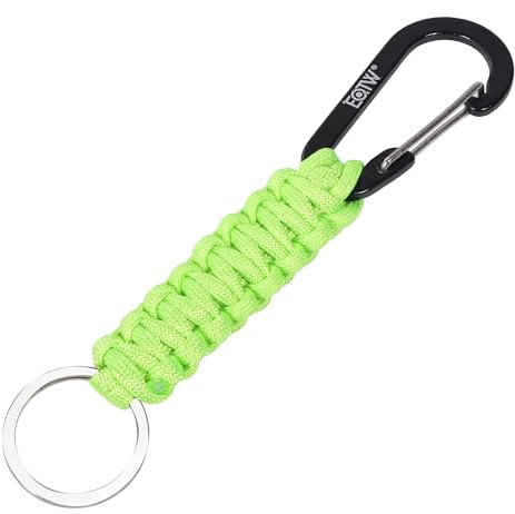 EOTW Paracord Schlüsselanhänger Karabiner Personalisiert Karabinerhaken D Ring Schlüsselband Schlüsselring für Motorrad Auto Camping Wandern Männer Frau Kinder