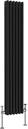 NRG 1500 x 290mm radiatore nero tradizionale 3 colonne verticale riscaldamento centralizzato Rads ghisa