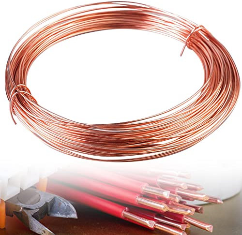 Kupferdraht, 1.0mm x 20m Kupferlackdraht, Blanker T2 Reines Kupferdraht, Magnetdraht, Emaillierter Spulenwickeldraht, Oberfläche mit Isolierschicht, Coil Kupferdraht Wickeldraht für DIY Motoren