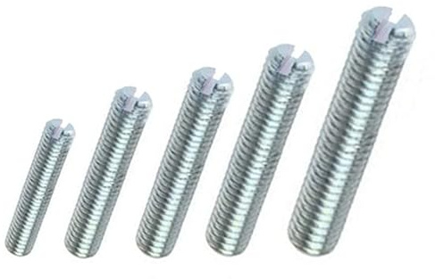 Gewindestift/Madenschraube mit Kegelkuppe + Schlitz - flach Stahl verzinkt DIN 551 (5, M4 x 10 mm)